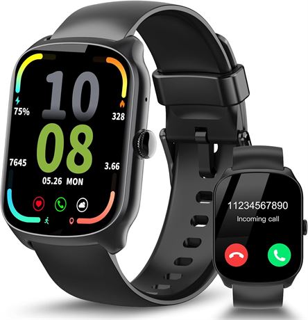 Smartwatch for Men & Women, 1.95" HD Curved Screen, HR Monitor, 110+ Modes