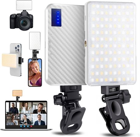 168 LED Selfie Light for iPhone, 3000mAh Rechargeable Video Light, 3 Modes