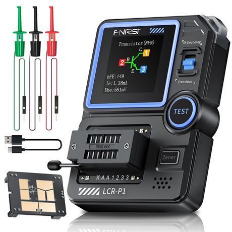 FNIRSI LCR-P1 Transistor Tester, Mosfet & SMD Component Tester, LCR Meter