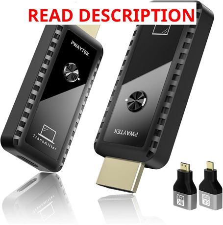 Wireless HDMI Transmitter & Receiver with Adapter, 1080P Extender, 5G/2.4G