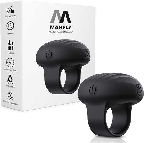 Mini Masseur Doigt Étanche Rechargeable Noir