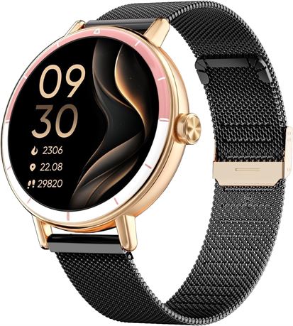 TOOBUR Smart Watch for Women & Men with Two Bands, 40mm HD, Android/iOS