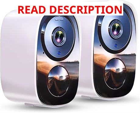 Wireless Security Camera 2-Pack, WiFi, Night Vision, AI/PIR, 2-Way Talk