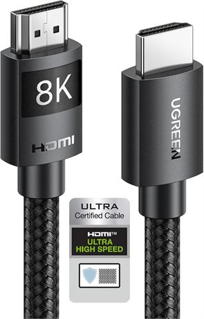 Câble HDMI UGREEN 8K 48Gbps Nylon HDR 6ft Haute Vitesse