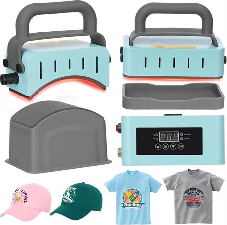XDOVET Presse à Chaud Mini T-shirts Casquettes, Base Sûre, Sublimation