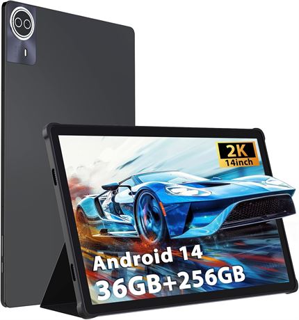 Tablette Android 14 14" 36+256Go+1To Extendu 11580mAh Écran IPS 2K Cam 8+13MP
