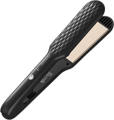 Hair Straightener - 1" Wide Plate Flat Iron for Long, Thick Curly Hair