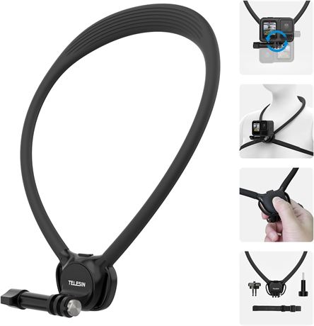 Support Tour de Cou TELESIN SE 2.0 Mains Libres POV Caméra