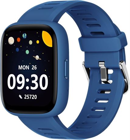 BIGGERFIVE Kids Smartwatch, Fitness Tracker, Heart Rate, Waterproof, Games