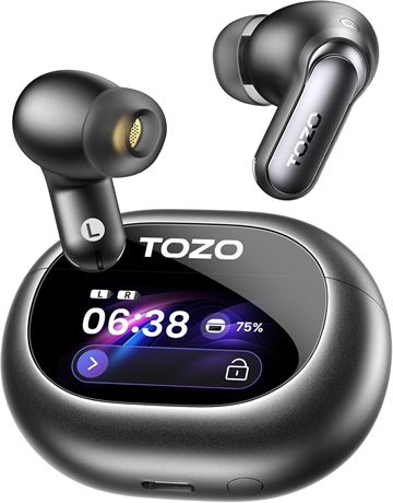 TOZO NC20 Pro  couteurs ANC,  cran tactile, LDAC, 6 mics AI, 80h, IPX8