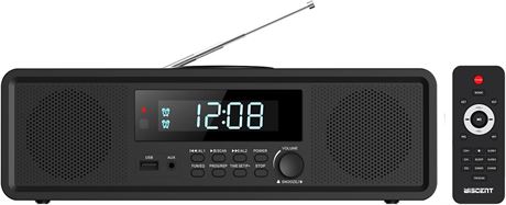 Syst me st r o Bluetooth WISCENT lecteur CD, FM, USB, AUX  couteurs