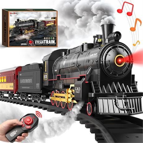 Hot Bee Train Set pour Gar ons - T l commande No l, Locomotive Vapeur, Voitures