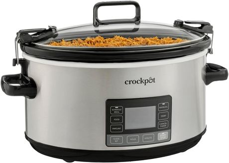 Mijoteuse Crockpot 7L programmable inox couvercle verrouillable