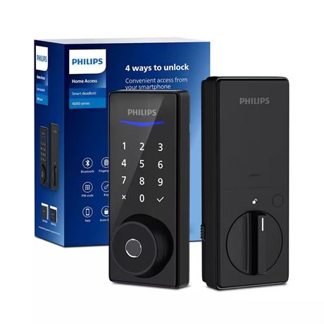 Matte Black WiFi Fingerprint Touchscreen Smart Door Lock