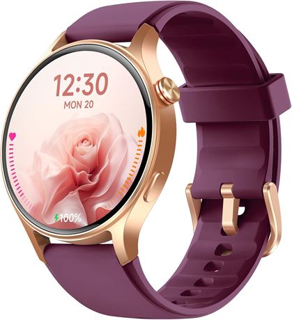 Aeac Women s Smartwatch: AMOLED HR/Sleep/SpO2