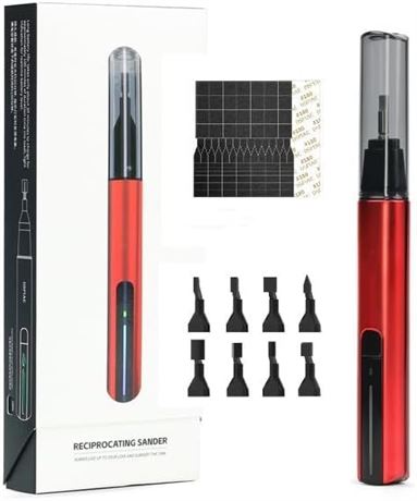 Reciprocating Sander USB Quick-Charging Sanding Pen, 8 Heads, 134pc (ESA)