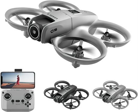 D16 Drone Dual HD Camera Foldable RC with Obstacle Avoidance Indoor/Outdoor