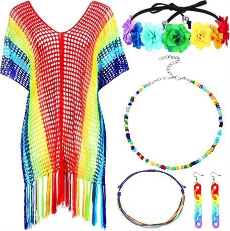 Hicarer 5 Accessoires Plage Africains pour Femmes, Bijoux Boho
