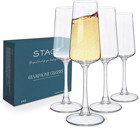 Stace Champagne Flutes, Set of 4