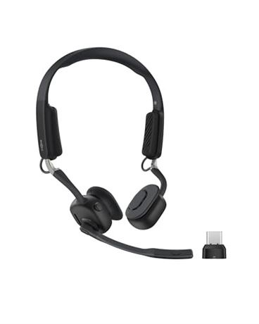 SHOKZ OpenMeet UC Open-Ear Bluetooth Headset with Noise-Cancelling Mic