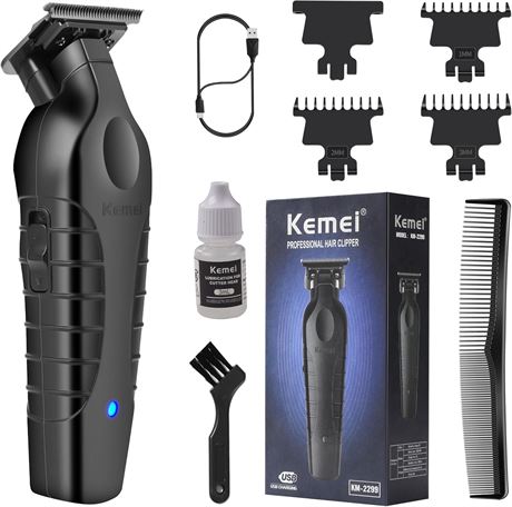 KEMEI 2299 Hair Trimmer, Men s Hair Clippers, Cord/Cordless, USB Rechargeable