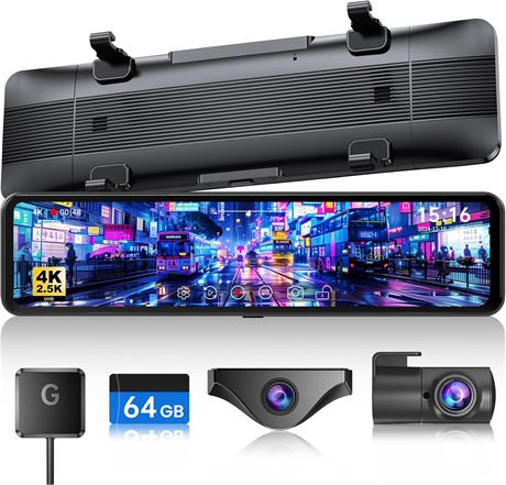 Mirror Dash cam 4k T860+