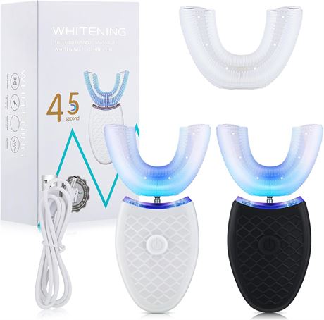 Brosse à Dents Ultrasonique U-Shaped, Rechargeable, 360° IPX7