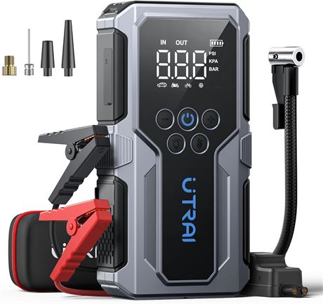 Boosteur batterie UTRAI 4000A avec compresseur 150 PSI LED