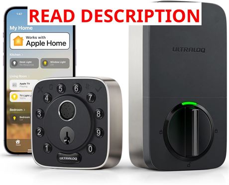 ULTRALOQ Bolt Fingerprint WiFi Smart Lock - 8-in-1 Keyless Entry, App
