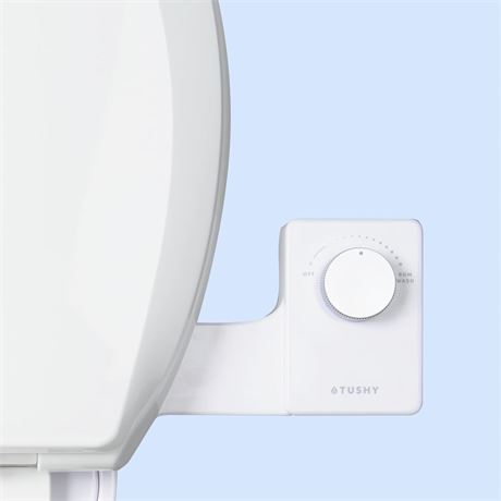 TUSHY Fresh Water Bidet Attachment, Easy DIY Install, Adjustable Pressure Silver