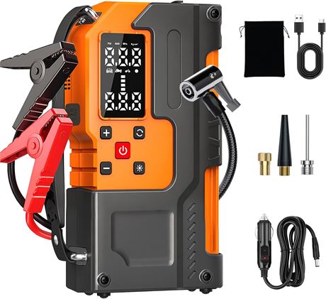 Jump Starter with Air Compressor 2000A, 10000mAh & 150 PSI Car Jump Starter