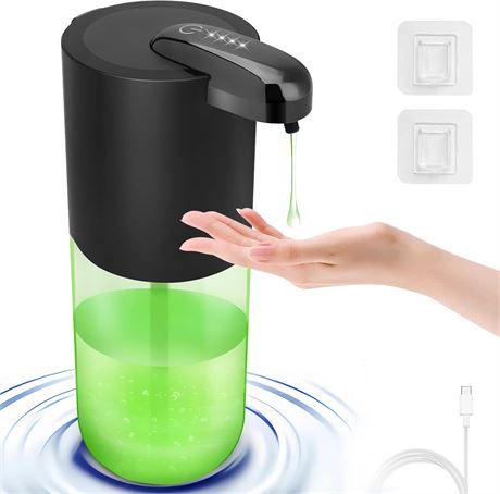 Distributeur automatique de savon sans contact, 380 ml, mousse 4 niveaux,
