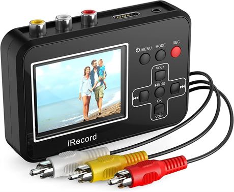 VHS to Digital Converter - Mini Video Capture Device for VHS, VCR, Hi8