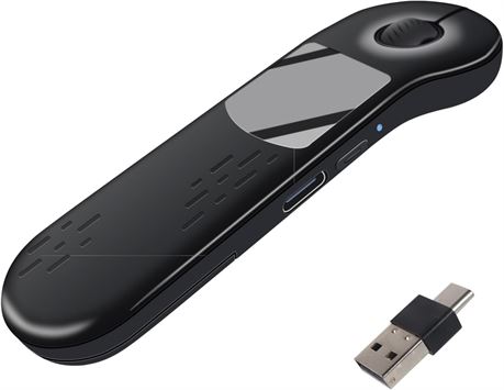 Air Mouse with Touchpad Wireless Mini Mouse Bluetooth/2.4G PC/Tablet (Black)