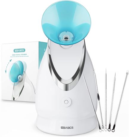 EZBASICS Facial Steamer with Warm Mist & Skin Kit