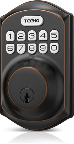 TEEHO TE001 Serrure Port. Entr e Sans Cl , Clavier, Bronze Huil