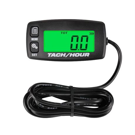 Runleader RL-HM032R Inductive Tachometer with Hour Meter Backlit Display