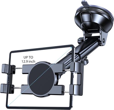 Coolpow Tablet Holder for Car iPad Windshield/Dashboard Suction Cup 4.7-12.9