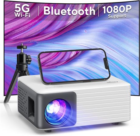 Mini projecteur AKIYO WiFi/Bluetooth 1080P, portable, iOS/Android/PC