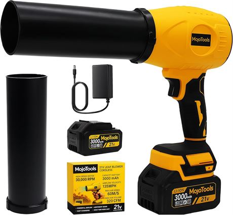 21V Cordless Leaf Blower with Battery, Charger, 135 MPH/320 CFM