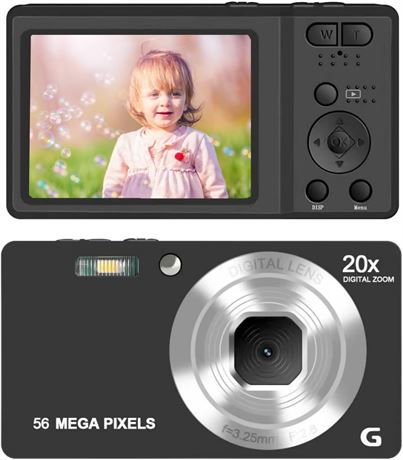Appareil Photo Numérique 56MP 4K Enfants Zoom 20X