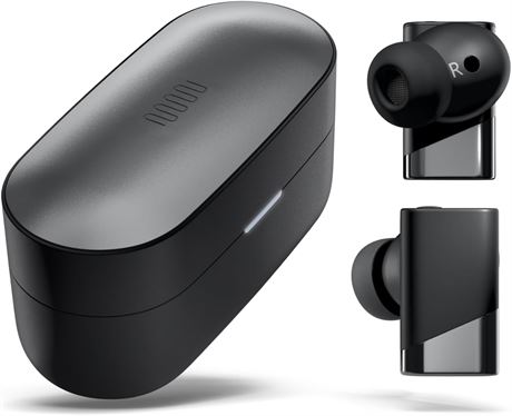 Status Pro X Earbuds, LDAC HiRes Audio, 52dB ANC, 6 Beamforming Mics(Black)