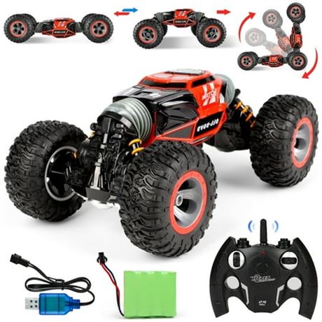 Voiture cascade RC Flooyes, 4WD, 360°, enfants 8-12