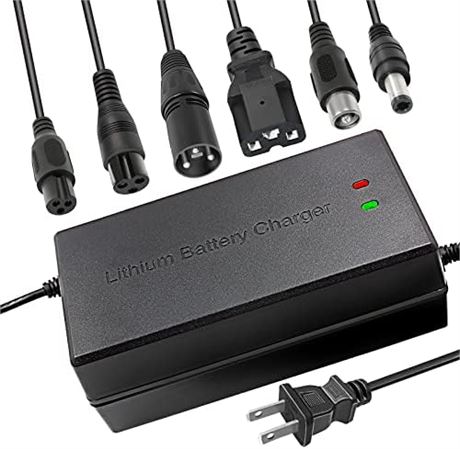 54.6V 5A Li-ion Battery Charger 13S/48V Multiple Plugs (Not for Lead-Acid)