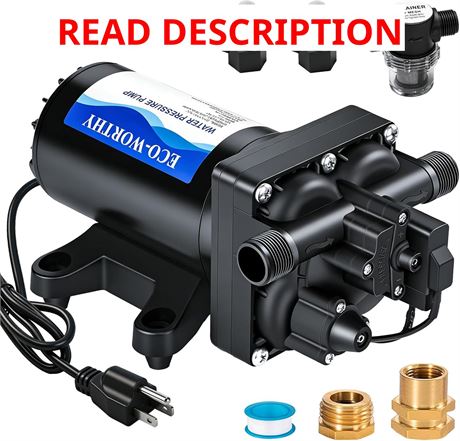 ECO-WORTHY 110V Transfer Diaphragm Water Pump, 5.5 GPM, 70 PSI, W/ Switch