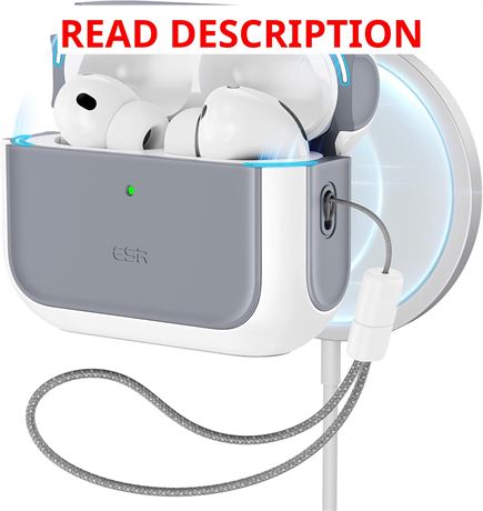 ESR AirPods Pro 3 Case with MagSafe, Full Drop Protection + Lanyard, White