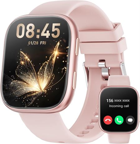 1.85 Women's Smartwatch for Android & iPhone, Fitness Tracker, 100+ Modes