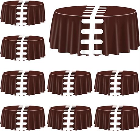 9 Pcs Football Print Plastic Tablecloths, 213 x 213 cm