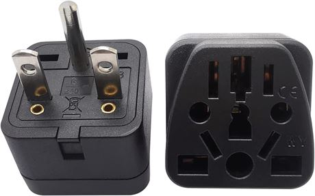 Adaptateur Voyage NEMA 6-15P Prise USA 3 Broches Noir