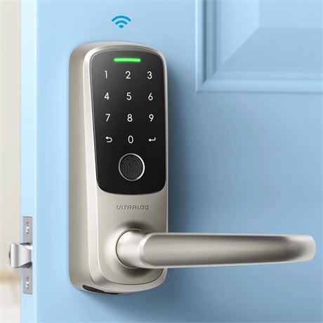 ULTRALOQ Latch 5 Smart Lock with Built-in WiFi 6, Biometric Keyless Entry